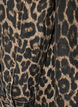 Denim jurk met lange mouwen en luipaardprint, Brown Leo AOP, Packshot image number 3