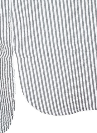 Gestreept overhemd met borstzakken, White/Black Stripe, Packshot image number 3