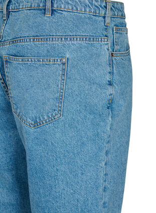 Geknipte Mille jeans met hoge taille, Light blue denim, Packshot image number 3