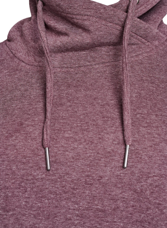 Sweatshirt met hoge kraag en zakken, Rood, Packshot image number 2