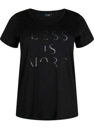 Sport-T-shirt met print, Black w.Less Is More, Packshot image number 0