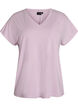 Losvallend trainings-T-shirt met V-hals, Paars, Packshot image number 0
