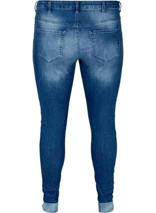 Super slim Amy jeans met hoge taille, Blue denim, Packshot image number 1