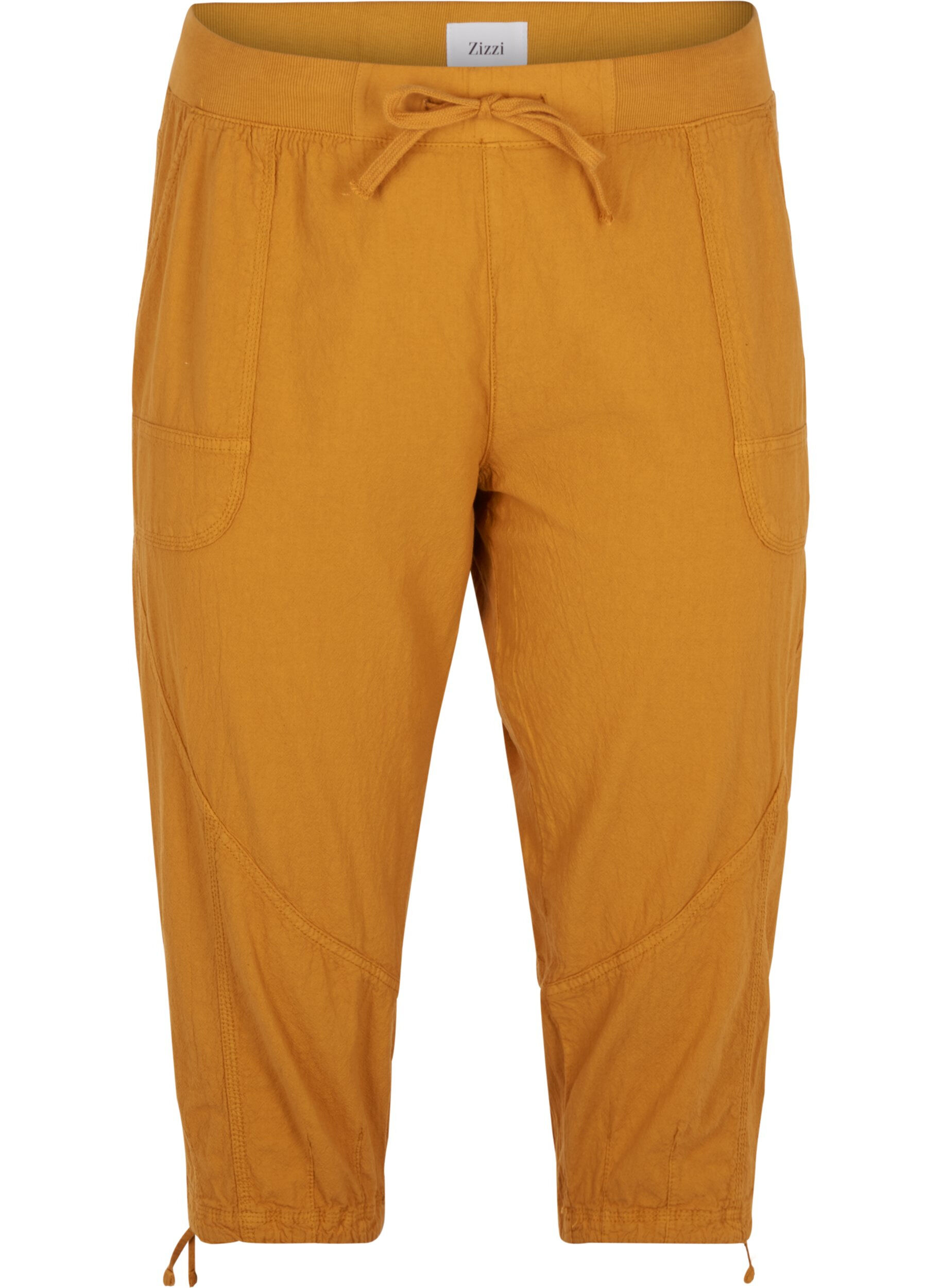 Zizzi Korte broek, Golden Yellow, Packshot image number 0