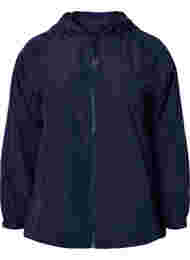 Korte jas met capuchon en verstelbare onderkant, Navy Blazer