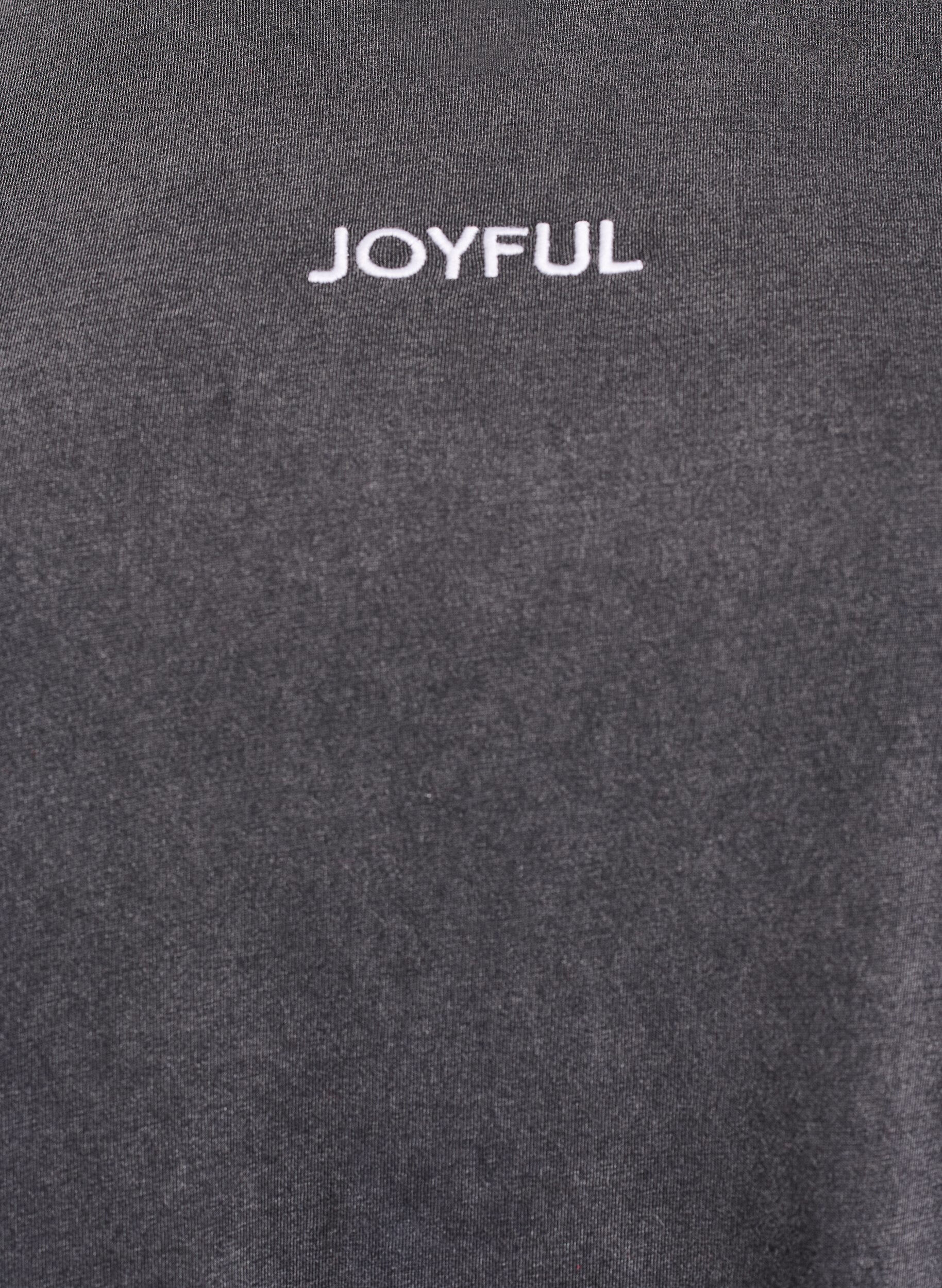 Zizzi T-shirt in biologische katoen met print op de achterkant, Grijs, Packshot image number 2