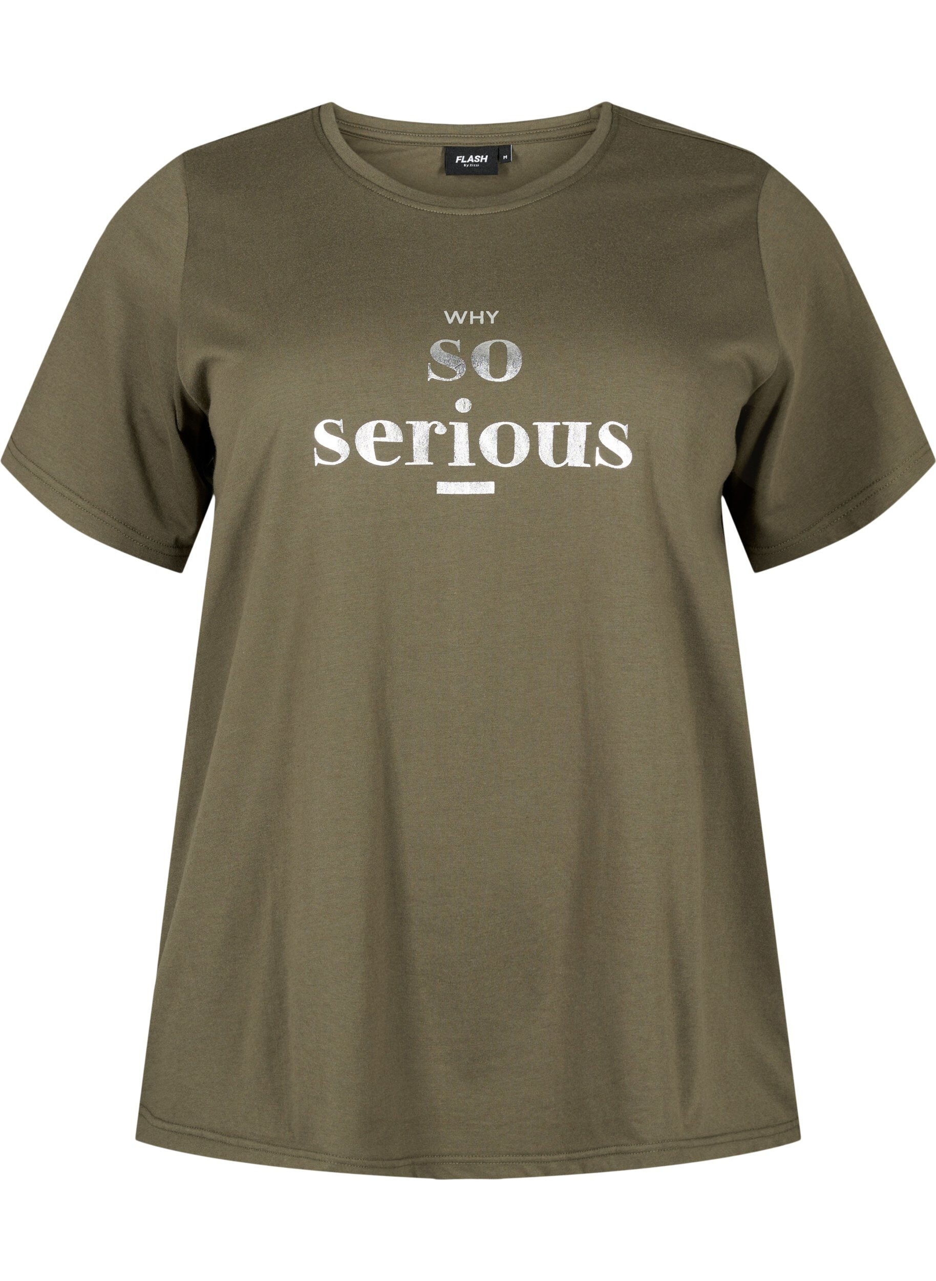 Zizzi FLASH - T-shirt met motief, Ivy Green, Packshot image number 0