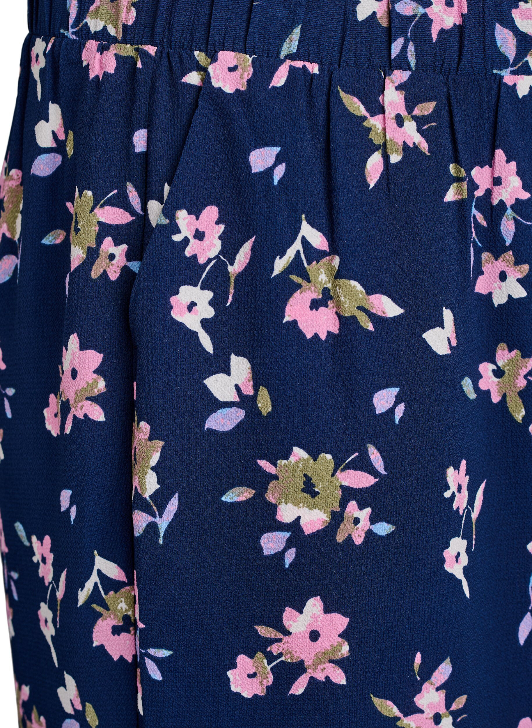 Zizzi Culotte broek met print, Blauw, Packshot image number 2