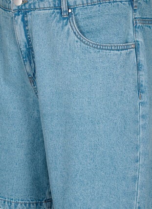 Hoge taille korte spijkerbroek, Light Blue Denim, Packshot image number 2
