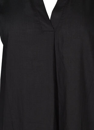 Viscose jurk met lange mouwen, Black, Packshot image number 2