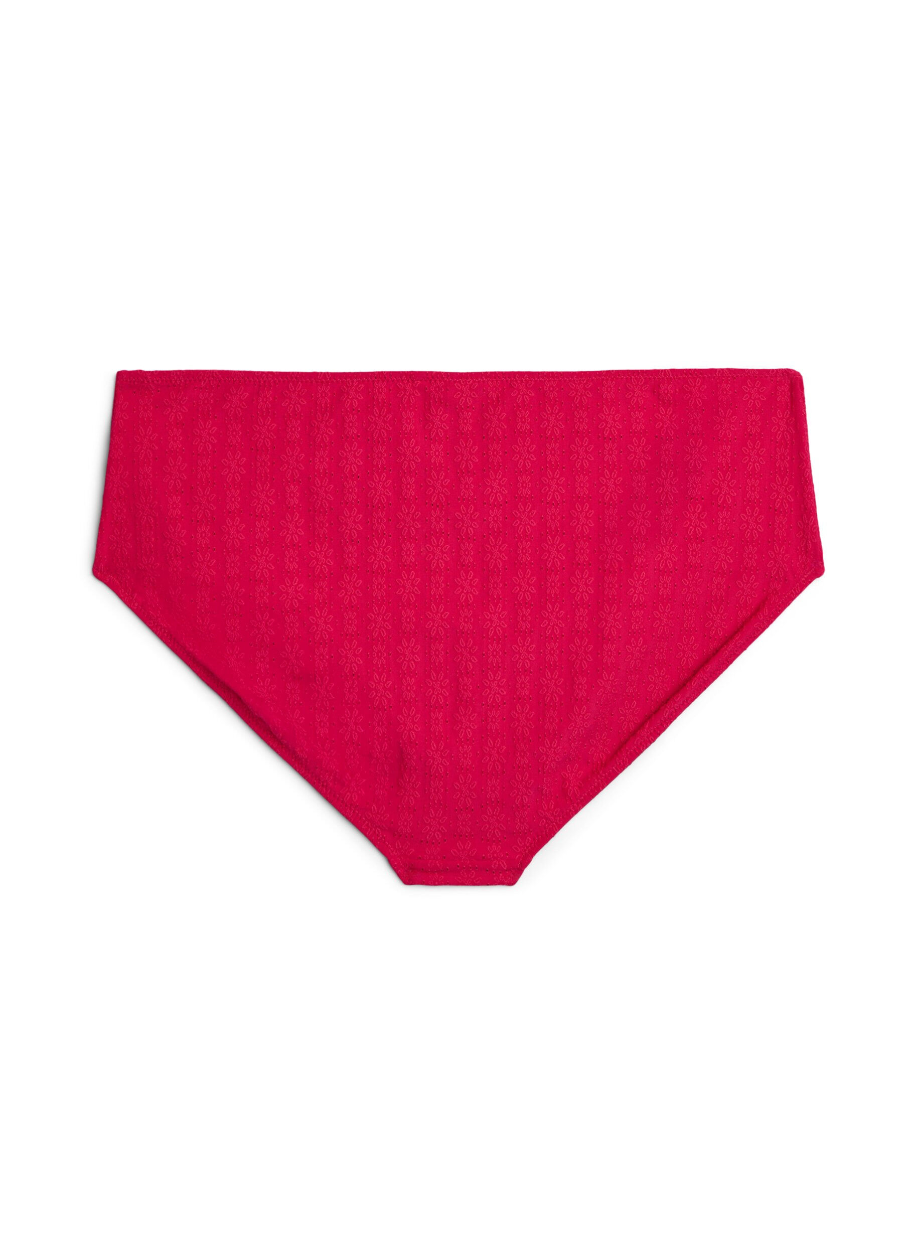 Zizzi Bikinibroekjes met een structuurpatroon en normale taille, Roze, Packshot image number 1