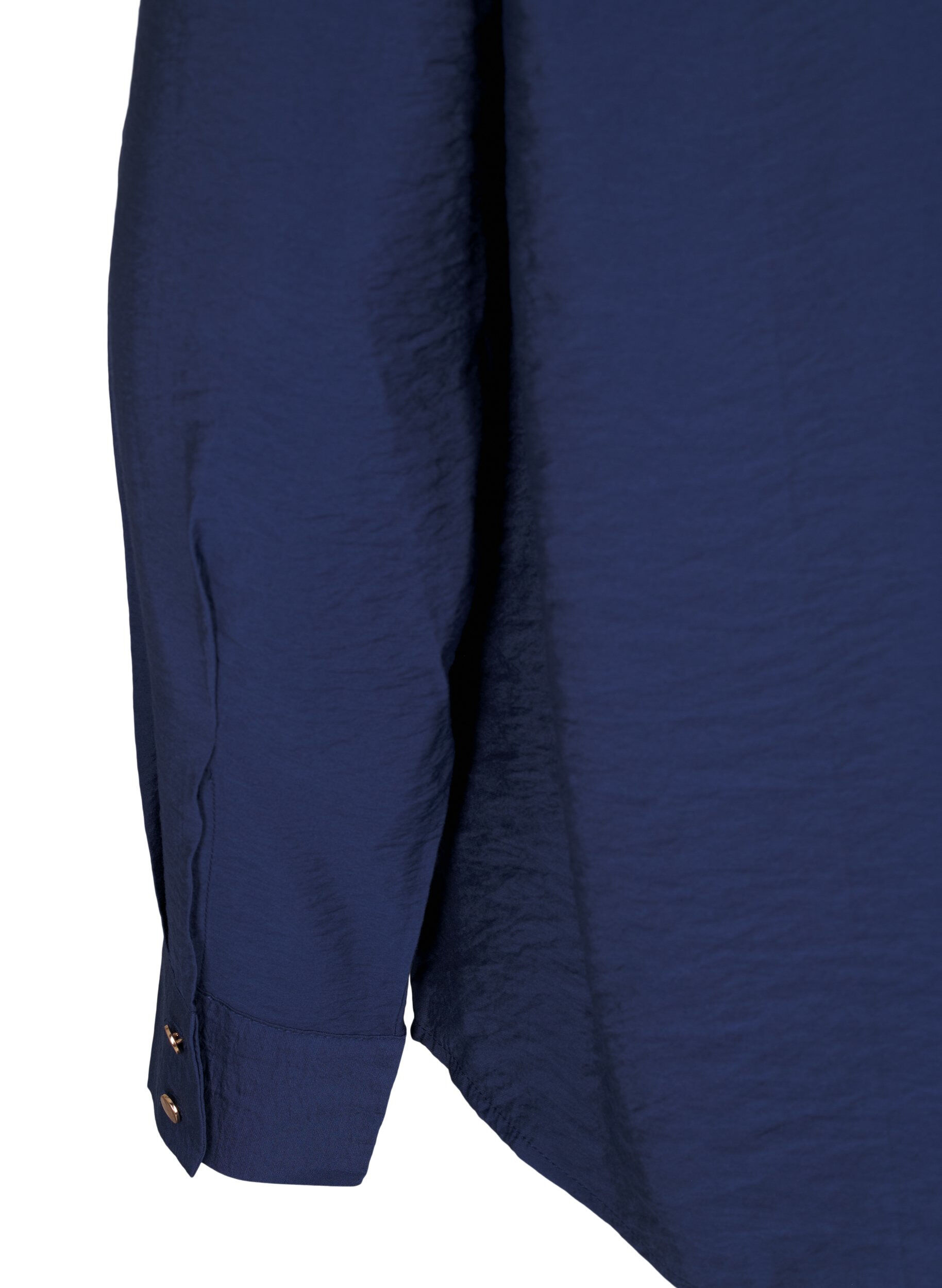 Zizzi Overhemd met kraag en borstzakken, Blauw, Packshot image number 3