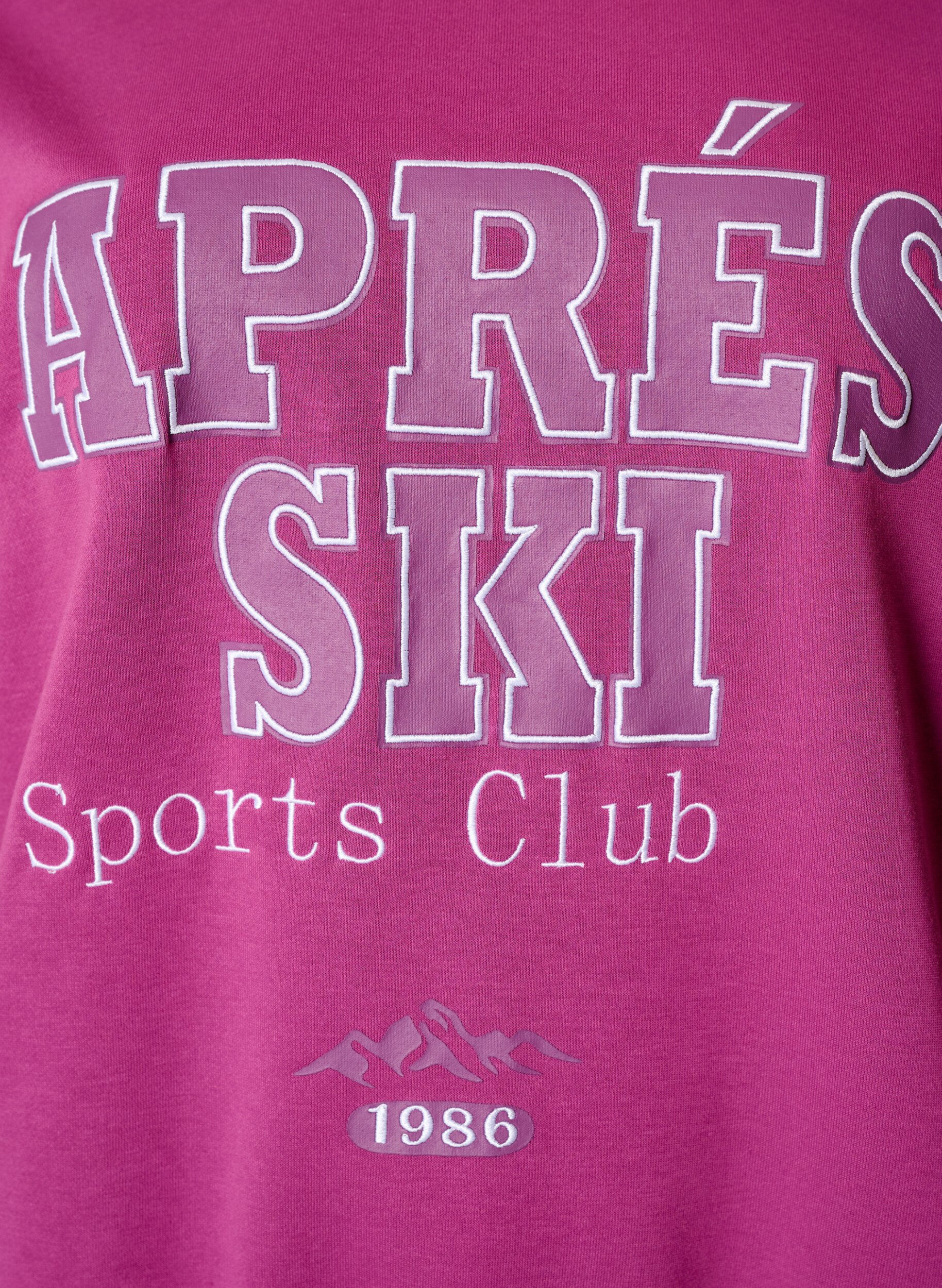 ZizziSweatshirt met tekst print, Paars, Packshot image number 2