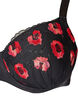 Voorgevormde beugel-bh met bloemenborduursel, Zwart, Packshot image number 2