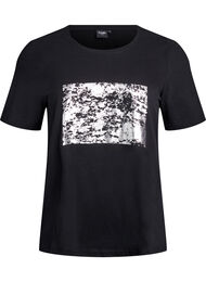 FLASH - T-shirt met print, Zwart