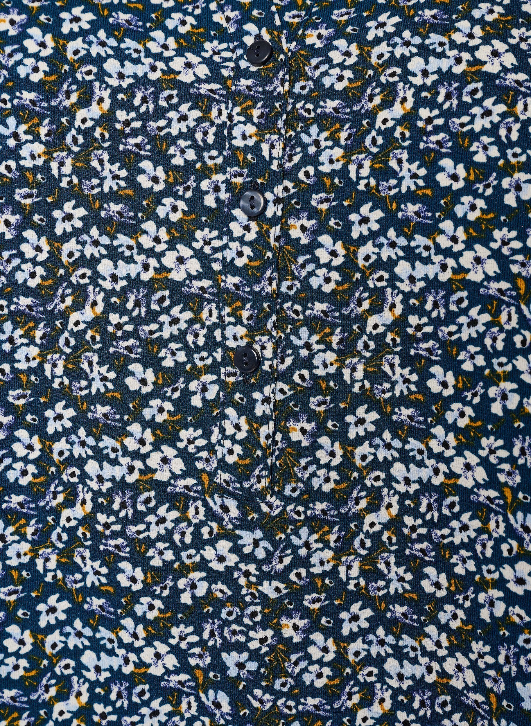 ZizziBlouse met korte mouwen en v-halslijn, Blauw, Packshot image number 2