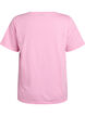 Basic t-shirt met korte mouwen en v-hals, Roze, Packshot image number 1