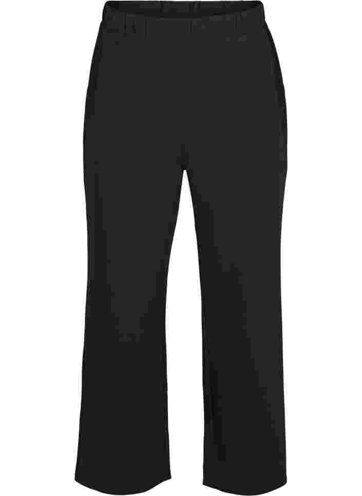 Losse broek met zakken, Black, Packshot image number 0