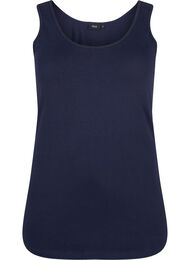 Effen gekleurd basic top in katoen, Blauw