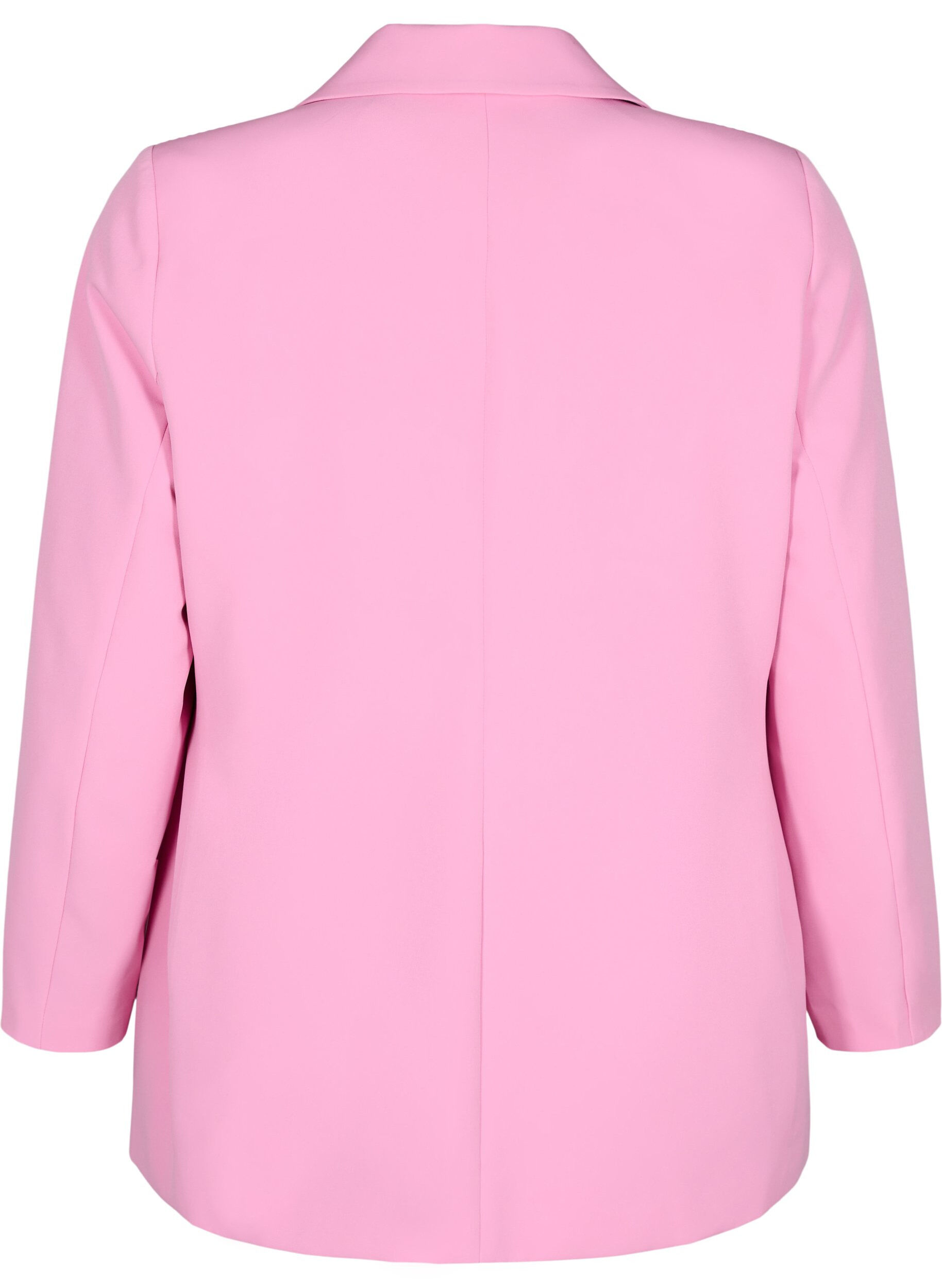 Zizzi Klassieke blazer met knoopsluiting, Roze, Packshot image number 1