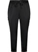 Satin Cargo Broeken, Black, Packshot image number 0