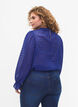Blouse met lange mouwen en gedessineerde textuur, Deep Ultramarine, Model image number 1