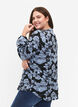 Shirtblouse met V-hals en print, Black B. Flower AOP, Model image number 1