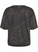 Oversized T-shirt in biologisch katoen met een collegeprint, Zwart, Packshot image number 1