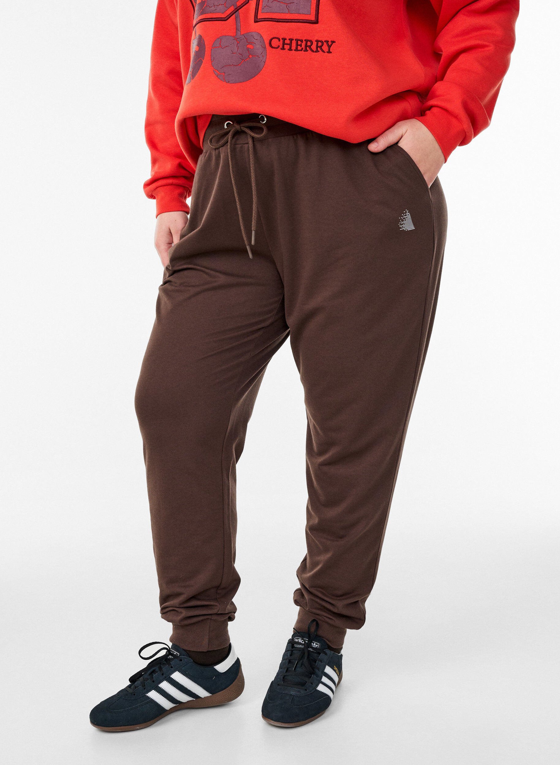 ZizziSweatshirt met motief aan de voorkant, Rood, Model image number 3