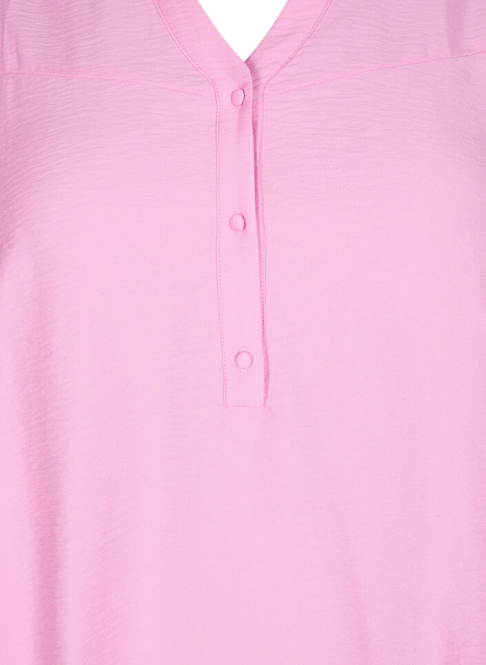 Blouse met rucheskraag, Roze, Packshot image number 2
