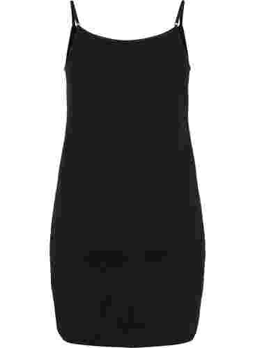 Lang basic katoenen topje, Black, Packshot image number 1