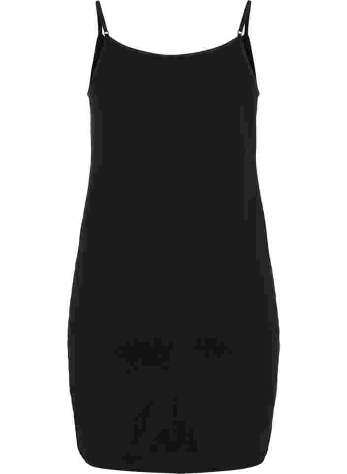 Lang basic katoenen topje, Black, Packshot image number 1
