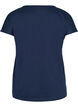T-shirt met mix van katoen, Navy Blazer, Packshot image number 1