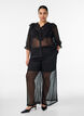 Losse chiffonbroek met stippen, Zwart, Model image number 0