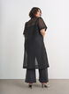 Organza jurk met puffmouwen en borstzakken, Zwart, Model image number 2