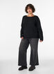 Wide fit jeans met verticale denimdetails, Grijs, Model image number 0