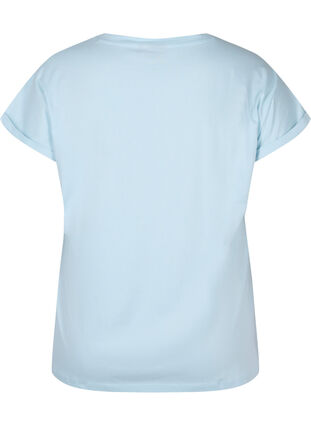 Katoenen t-shirt met borduursel anglaise, Winter Sky, Packshot image number 1