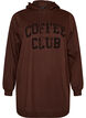 Hoodie met een terry tekstmotief, Bruin, Packshot image number 0