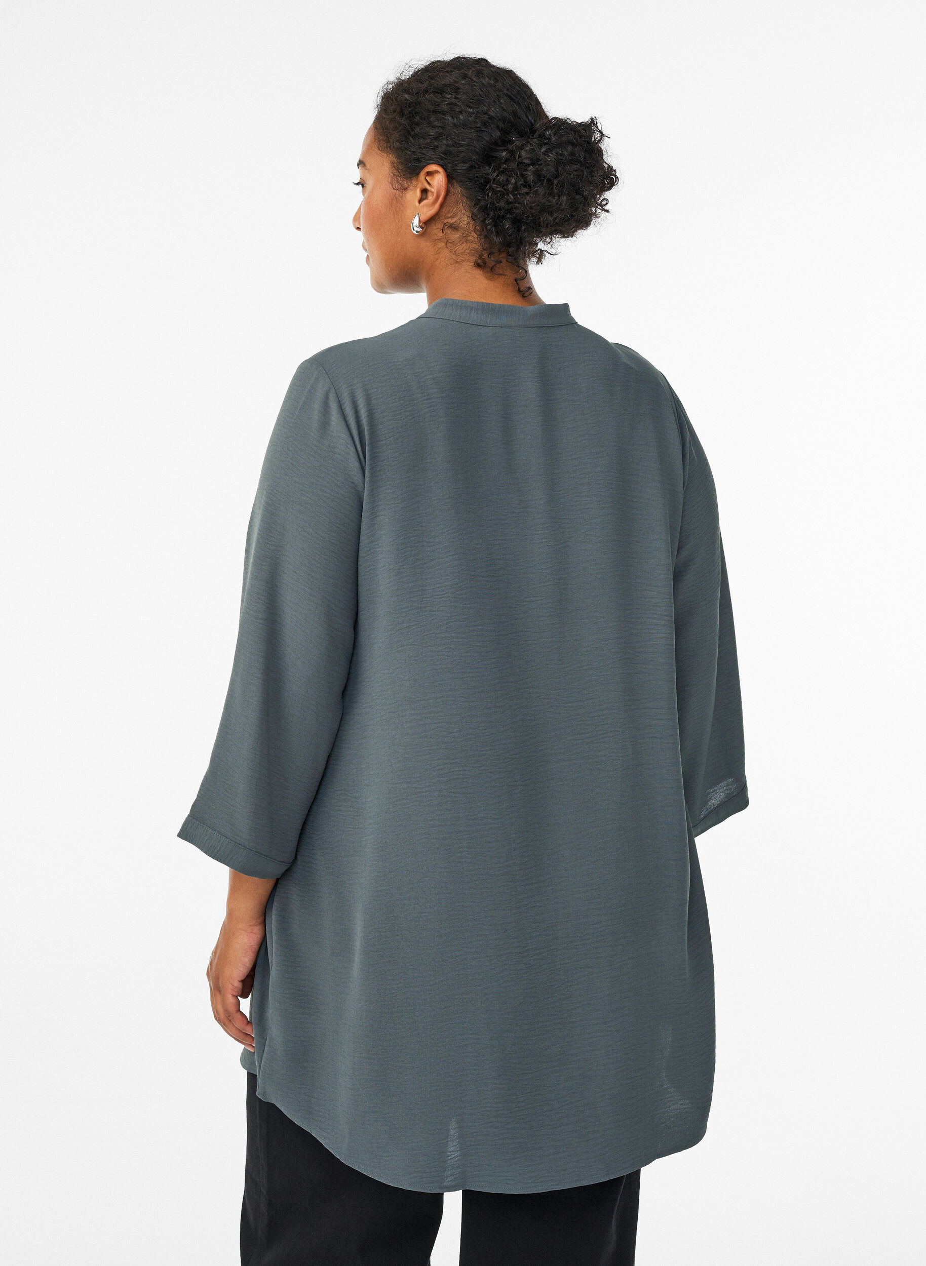 Zizzi Tuniek met 3/4 mouwen, Groen, Model image number 2