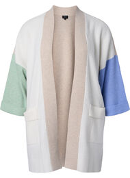 Gebreid vest met color-block, Silt Green Mel. Comb, Packshot