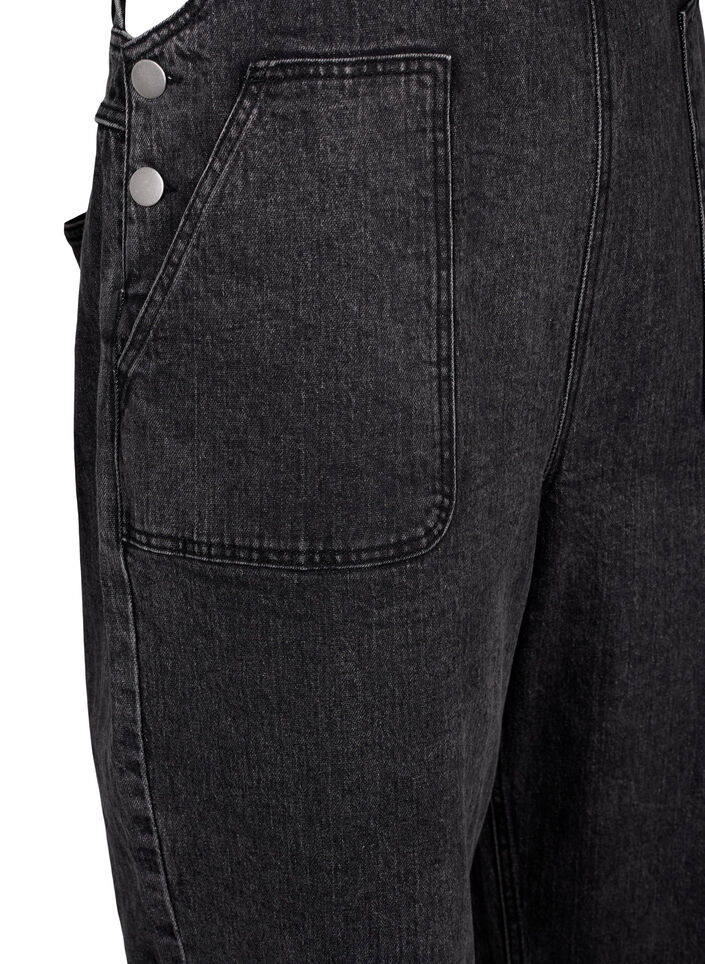 Denim overalls, Dark Grey Denim, Packshot image number 3