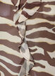 Chiffon blouse met zebraprint en ruches, Bruin, Packshot image number 3