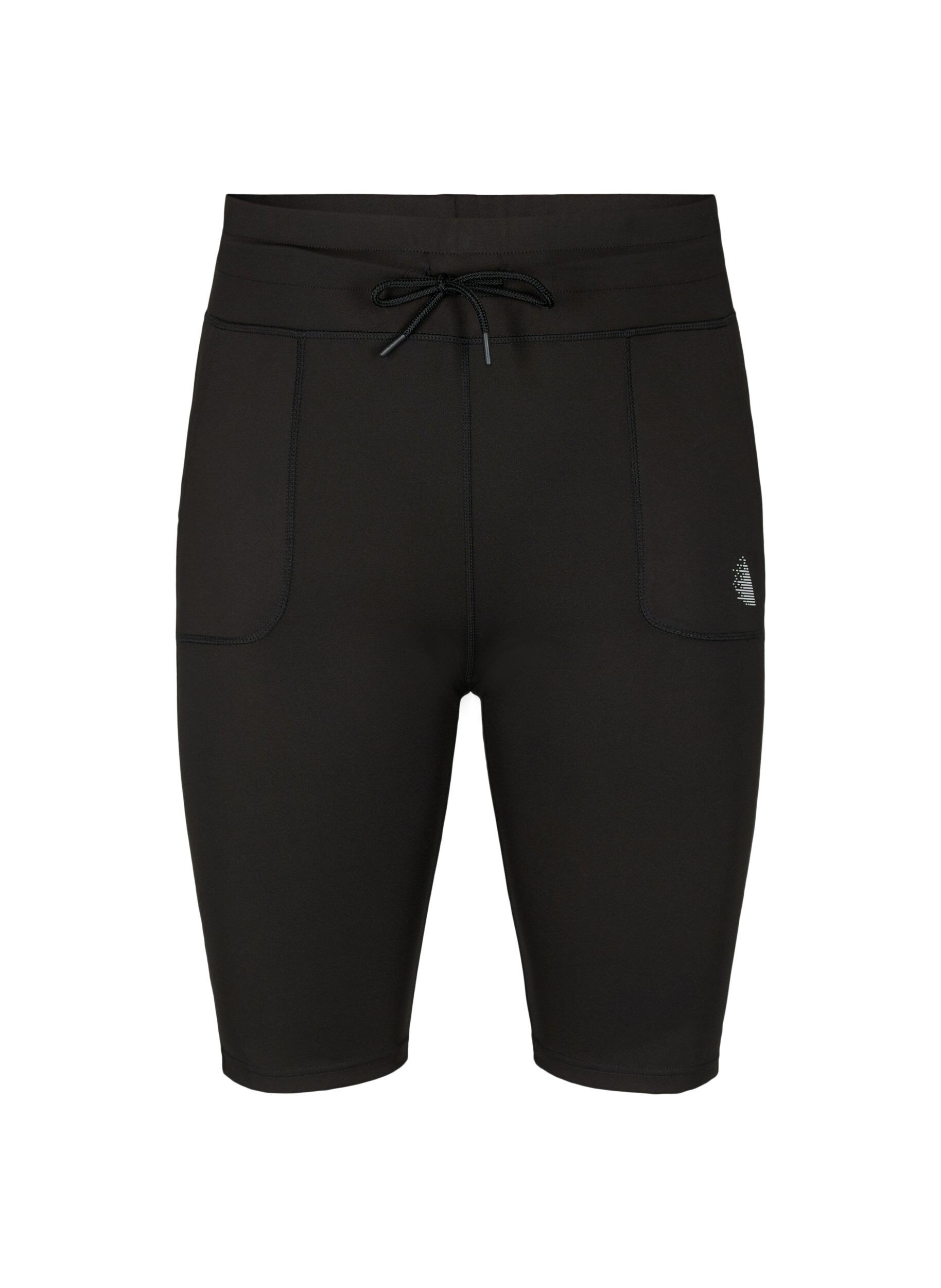 Zizzi Nauwsluitende training shorts met zakken, Zwart, Packshot image number 0
