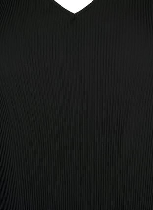 Geplooide tuniek met lange mouwen, Black, Packshot image number 2