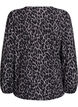 Blouse met lange mouwen en luipaardprint, Grijs, Packshot image number 1