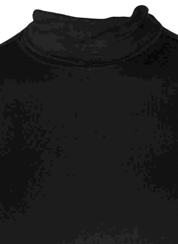 Nauwsuitende blouse met hoge hals, Black, Packshot image number 2