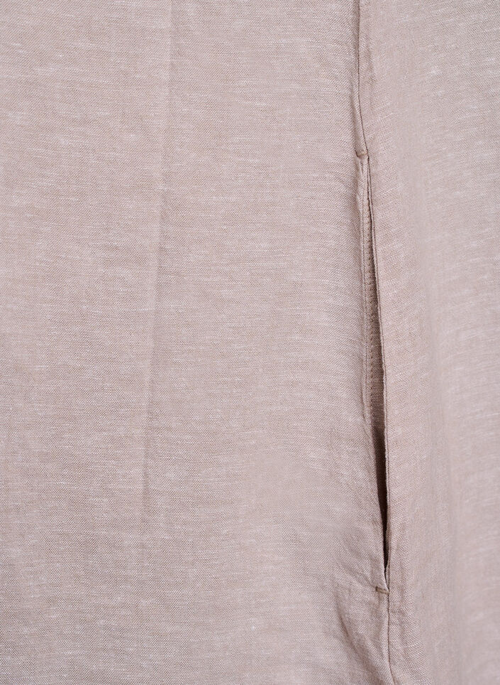 Tuniek van linnen en viscose met A-vorm, Beige, Packshot image number 4