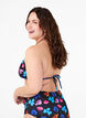 Driehoekige bikinitop met print, Zwart, Model image number 1