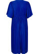 Geplooide midi-jurk met vleermuismouwen, Blauw, Packshot image number 1