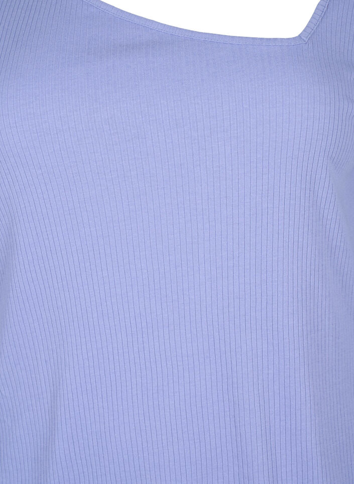 Lange mouw t-shirt met asymmetrische snit, Lavender Violet, Packshot image number 2
